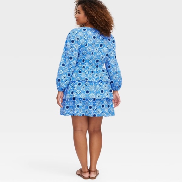 ROLLER RABBIT X TARGET Women's Star Medallion Print Mini A-Line Dress Blue, XS - Picture 2 of 3